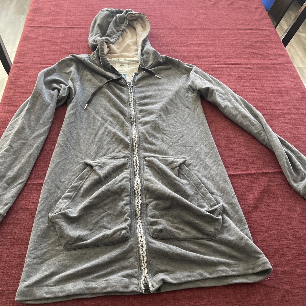 Adidas Obyo KZK Long Hoodie Women Sweater Size Small Gray